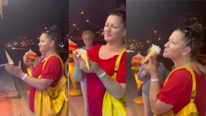 Food Video: ഇതൊക്കെ എന്ത്! കബളിപ്പിക്കാന്‍ നോക്കിയ ഐസ്‌ക്രീം വില്‍പ്പനക്കാരനെ പറ്റിച്ച് യുവതി; വീഡിയോ