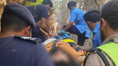 സാഹസിക യാത്രയ്ക്കിടെ മല മുകളില്‍ നിന്നു വീണ് പരിക്കേറ്റയാളെ സിവില്‍ ഡിഫന്‍സ് രക്ഷിച്ചു