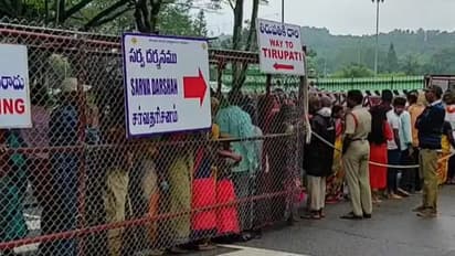 tirupati:திருப்பதியில் சாமி தரிசனத்துக்காக பக்தர்கள் 48 மணிநேரம் காத்திருப்பு: 4 கி.மீ. நீளத்துக்கு வரிசை