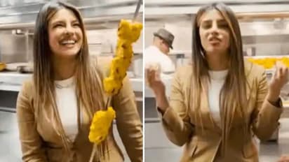 Priyanka Chopra turns chef for her restaurant Sona, tries to cook Avocado Bhel, Burrata Butter Chicken pizza