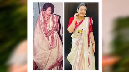 ‘দিদিশাশুড়ি’র শাড়িতে দেবীবরণ! সুব্রতার গরদে ‘লক্ষ্মীমন্ত’ ত্বরিতা