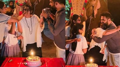 ആനയും ചെണ്ടമേളവുമായി അഭിരാമിയുടെ പിറന്നാൾ; ആഘോഷമാക്കി അമൃതയും ഗോപി സുന്ദറും