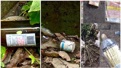 കെഎസ്‍യു പഠന ക്യാമ്പിന് ശേഷം ക്യാമ്പസില്‍ ഒഴിഞ്ഞ മദ്യക്കുപ്പികളും മാലിന്യവും; ദുര്‍ഗന്ധം, എസ്എഫ്ഐ പരാതി