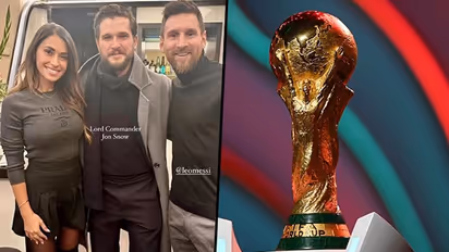 'World Cup is coming': Messi fans go berserk after wife shares photo of PSG star with GoT's Jon Snow