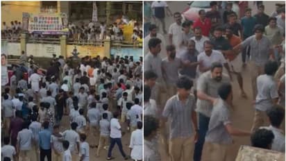 മലപ്പുറത്ത് പ്ലസ് വൺ-പ്ലസ് ടു വിദ്യാർഥികളുടെ കൂട്ടത്തല്ല്, അധ്യാപകരെയും വളഞ്ഞിട്ട് തല്ലി-വീഡിയോ