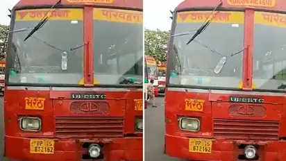 Watch: UP bus driver's wiper jugaad using water bottle goes viral; Netizens react