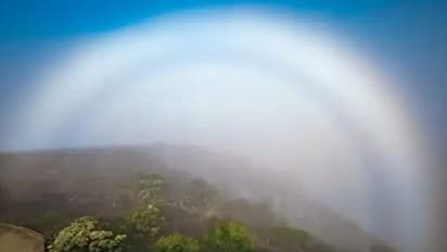 ഇത് 'റെയിൻബോ' അല്ല, 'ഫോഗ്ബോ'; അസാധാരണമായ കാഴ്ച