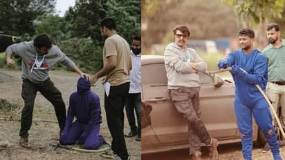 ലൂക്ക് ആന്റണിയുടെ മാസ് സീനുകൾ; 'റോഷാക്ക്' ബിടിഎസ് സ്റ്റിൽസുമായി മമ്മൂട്ടി കമ്പനി