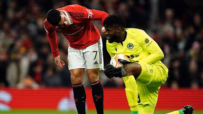 Ronaldo impressed with Uzoho's heroics; fans ask Man United to sign the Omonia goalkeeper