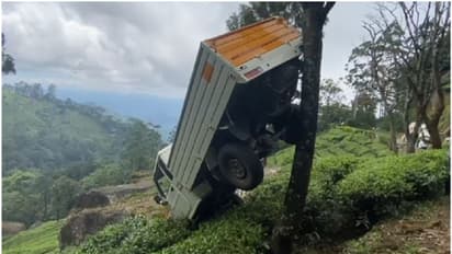 കൊച്ചി - ധനുഷ്‌കോടി ദേശീയപാതയില്‍ പിക്കപ്പ് വാന്‍ അപകടത്തില്‍പ്പെട്ടു; ഡ്രൈവര്‍ അത്ഭുതകരമായി രക്ഷപ്പെട്ടു 