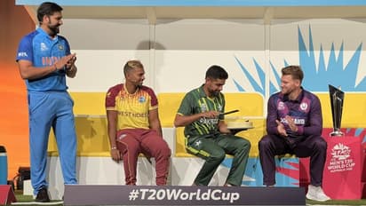 16 ക്യാപ്റ്റന്മാരും ഒത്തുകൂടി ബാബറിന്റെ പിറന്നാല് ആഘോഷിച്ചു; ചിരിച്ചുരസിച്ച് രോഹിത് ശര്മയും- വീഡിയോ