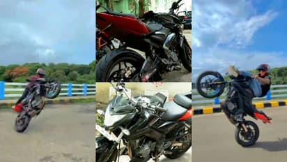 എംവിഡിയുടെ താക്കീതിന് 'ആട് തോമ'യുടെ പരിഹാസം; ഒടുവില്‍ ബൈക്ക് അഭ്യാസി ജിഷ്ണുവിന്‍റെ ലൈസന്‍സ് റദ്ദാക്കി