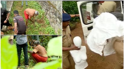 നരബലി സ്ഥലത്ത് ഡമ്മി പരിശോധനയും, സ്ത്രീയുടെ ഡമ്മി ഭഗവൽ സിംഗിന്റെ വീട്ടിൽ: നായ പരിശോധനയിൽ എല്ല് കണ്ടെത്തി