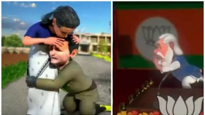 എല്ലാരും പോയി, കരഞ്ഞുവിളിച്ച് രാഹുൽ; പേടിച്ചോടി മോദി; വീഡിയോ പോരുമായി കോൺഗ്രസും ബിജെപിയും