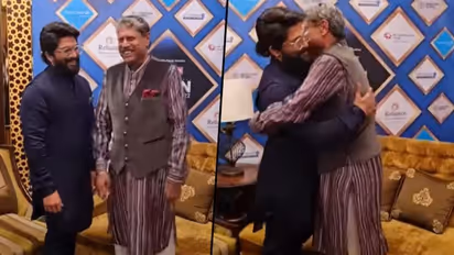 Pushpa star Allu Arjun met the renowned Indian former cricketer Kapil Dev