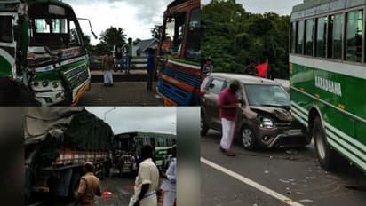 ദേശീയപാതയിൽ വാഹനങ്ങളുടെ കൂട്ടയിടി: അമ്പലപ്പുഴയിൽ വൻഗതാഗതക്കുരുക്ക്