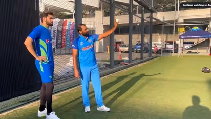 അക്കാര്യത്തില്‍ ഞാന്‍ നിങ്ങളുടെ ആരാധകനാണ്, ഷമിയുമായി സൗഹൃദം പങ്കിട്ട് ഷഹീന്‍ അഫ്രീദി-വീഡിയോ