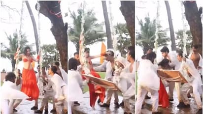 ಉಯ್ಯಾಲೆ ಮೇಲೆ ವಯ್ಯಾರ ಮಾಡಿ ಕೆಳಗೆ ಬಿದ್ದ ನಟಿ ಉರ್ಫಿ; ವಿಡಿಯೋ ವೈರಲ್