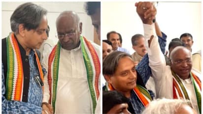 'പിന്തുണച്ചവർക്ക് നന്ദി, പാർട്ടി ഒറ്റക്കെട്ടായി മുന്നോട്ട്', ഖർഗെയെ വസതിയിൽ സന്ദർശിച്ച് ശശി തരൂർ