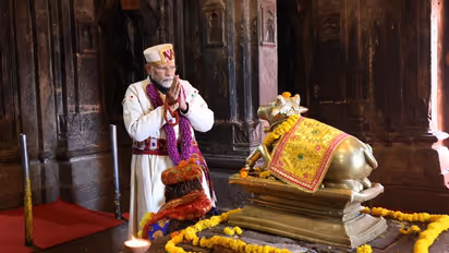 Donning white-coloured traditional attire, PM Modi offers prayers at Kedarnath temple