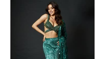 கட் செய்த உள்ளாடை...மினுமினு பாவாடையில் சொக்கா வைக்கும் ஜான்வி கபூர்  