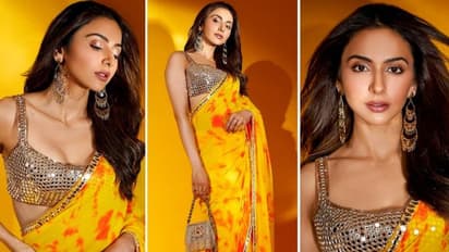‘Thank God’ actor Rakul Preet Singh sets Diwali vibe in yellow saree with strappy blouse