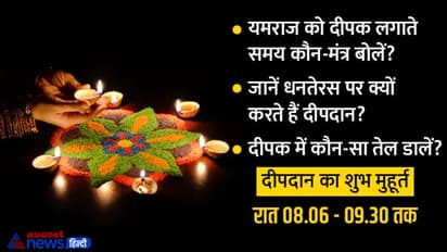 Dhanteras 2022 Depdaan Vidhi: अकाल मृत्यु से बचने के लिए धनतेरस की शाम कहां लगाएं दीपक?