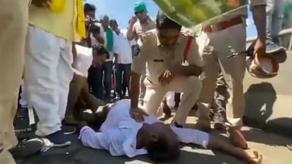 Andhra Pradesh policeman saves life of protesting farmer by giving CPR; watch video