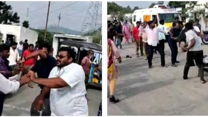 தமிழக மாணவர்களை விரட்டி விரட்டி தாக்கிய கொடூரம்..! திருப்பதி டோல்கேட்டில் மர்ம நபர்கள் தாக்கியதால் பரபரப்பு