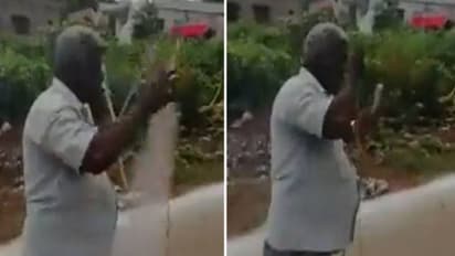 പടക്കത്തിന് തീകൊളുത്തുന്നത് സിഗരറ്റിൽ നിന്നും, അപകടകരമായ വീഡിയോ വൈറല്