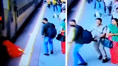 Train Accident : ഓടിക്കൊണ്ടിരിക്കുന്ന ട്രെയിനില് നിന്നിറങ്ങുന്നതിനിടെ അപകടത്തില് പെട്ട് സ്ത്രീ; വീഡിയോ...