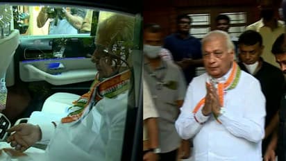 ഗവര്‍ണര്‍ വി എസ് അച്ചുതാനന്ദന്‍റെ  വീട്ടില്‍, 'വിസി വിവാദത്തില്‍ മാധ്യമങ്ങളോട് പരസ്യ പ്രതികരണത്തിനില്ല'