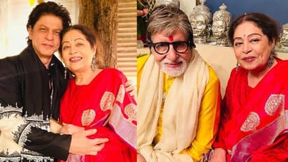একফ্রেমে  শাহরুখ-অনুপম-কিরণ, অনস্ক্রিন বাপ-বেটা মাতলেন বচ্চনের দিওয়ালি পার্টিতে