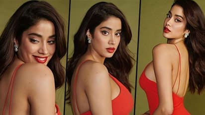 Janhvi Kapoor goes glam in tangy orange bodycon