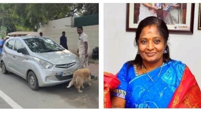 தெலுங்கானா ஆளுநர் தமிழிசை செல்லும் வழியில் நின்ற மர்ம வாகனம்.! கோவை போலீசார் தீவிர சோதனை