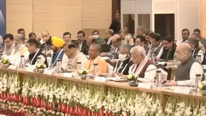 വിഷയത്തിൽ നിന്ന് തെന്നിമാറി, സമയം കഴിഞ്ഞിട്ടും പ്രസംഗം തുടർന്ന് ഹരിയാന മന്ത്രി; നിർത്തിച്ച് അമിത് ഷാ -വീഡിയോ