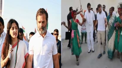 తెలంగాణలో నాలుగో రోజు రాహుల్ పాదయాత్ర.. యాత్రలో పాల్గొన్న సినీ నటి పూనమ్ కౌర్..