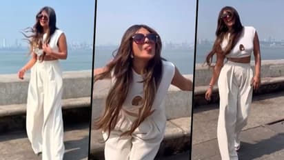 Priyanka Chopra enjoys a pit stop at Marine Drive; shares fun video