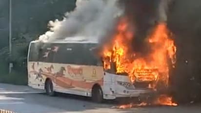 టిఎస్ఆర్టిసి రాజధాని ఎక్స్ప్రెస్ బస్సులో అగ్నిప్రమాదం..