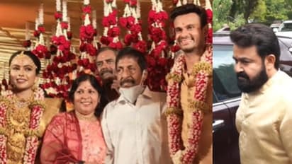 നിര്മ്മാതാവ് വിശാഖ് വിവാഹിതനായി; നിറസാന്നിധ്യമായി മോഹൻലാലും ശ്രീനിവാസനും- വീഡിയോ