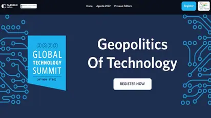 Carnegie India Global Technology Summit to kick off on November 29