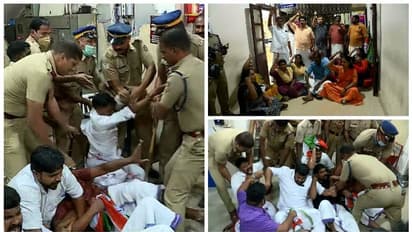 കരാര്‍ നിയമനത്തിലെ 'കത്ത് വിവാദം'; തിരുവനന്തപുരം കോര്‍പ്പറേഷനില്‍ സംഘര്‍ഷം, പൊലീസുമായി ഉന്തും തള്ളും