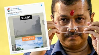 കേരളത്തിന്റെ ആകാശം കാണിച്ച് കെജ്രിവാളിനെതിരെ ബിജെപി