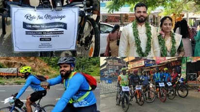'ഗുരുവായൂരിലെ വിവാഹത്തിന് വരനും സംഘവും കോയമ്പത്തൂരിൽ നിന്ന് എത്തിയത് സൈക്കിൾ ചവിട്ടി'