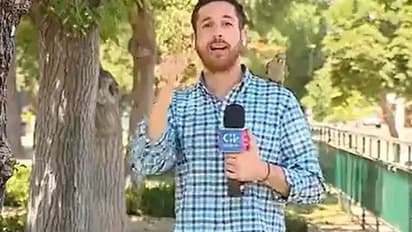 മോഷണം റിപ്പോര്ട്ട് ചെയ്യുന്ന റിപ്പോര്ട്ടറുടെ ഇയര്ഫോണ് മോഷ്ടിച്ചു; മോഷ്ടാവിനെ കണ്ട് ഞെട്ടരുത് - വീഡിയോ