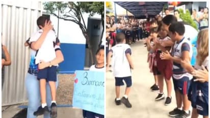 'ബ്ലഡ് ക്യാൻസറിനെ തോൽപ്പിച്ച് ഞങ്ങളുടെ ഹീറോ തിരികെ സ്കൂളിലേക്ക്' ; ഹൃദയസ്പർശിയായ വീഡിയോ 