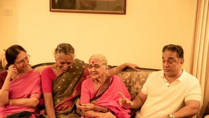 குடும்பத்துடன் 68 ஆவது பிறந்தநாள் கொண்டாடிய கமல்..! இன்ப அதிர்ச்சி கொடுத்த சகோதரர் சாருஹாசன்!