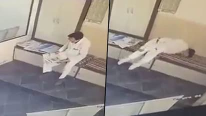 Watch: Barmer businessman dies while reading newspaper at clinic; video goes viral