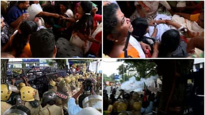 ലാത്തി, കണ്ണീർവാതകം, ജലപീരങ്കി; നഗരസഭയിൽ വൻ സംഘർഷം, യുദ്ധക്കളമായി തലസ്ഥാനം, ജെബിമേത്തർ എംപിക്ക് ദേഹാസ്വാസ്ഥ്യം