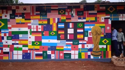 അർജന്റീനയും ബ്രസീലും മാത്രമല്ല, എല്ലാവരുമുണ്ട് അമരാവതിയുടെ ചുമരിൽ